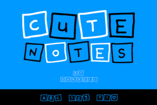 Cute Notes: The Playful Hand-Drawn Font for Whimsical Branding