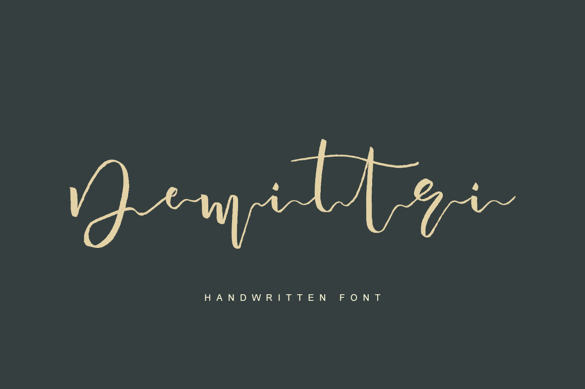 Demittri: A Modern Script Font for Handmade Branding