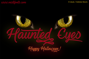 Haunted Eyes: The Eerie Script Handwritten Font for Seasonal Crafts