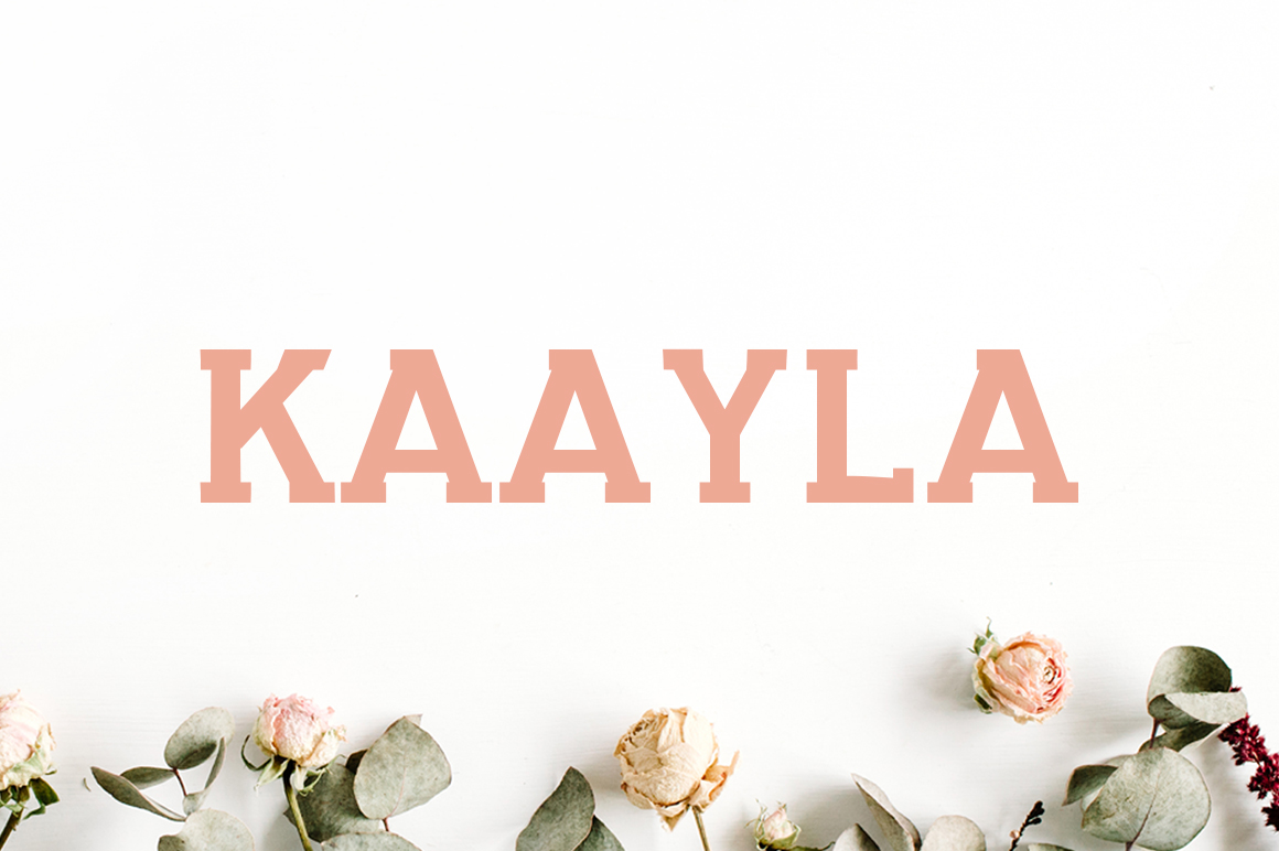 Kaayla: The Slab Serif Typeface for Stylish Brand Identity
