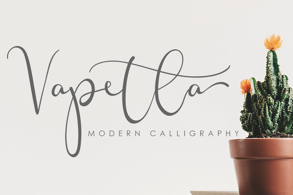 Vapetla: A Modern Script Typeface for Editorial Design
